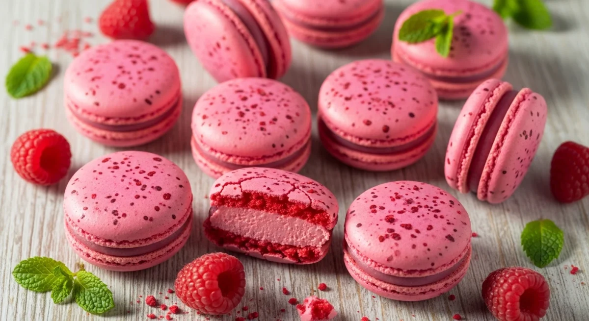 Macarons à la framboise : Recette facile