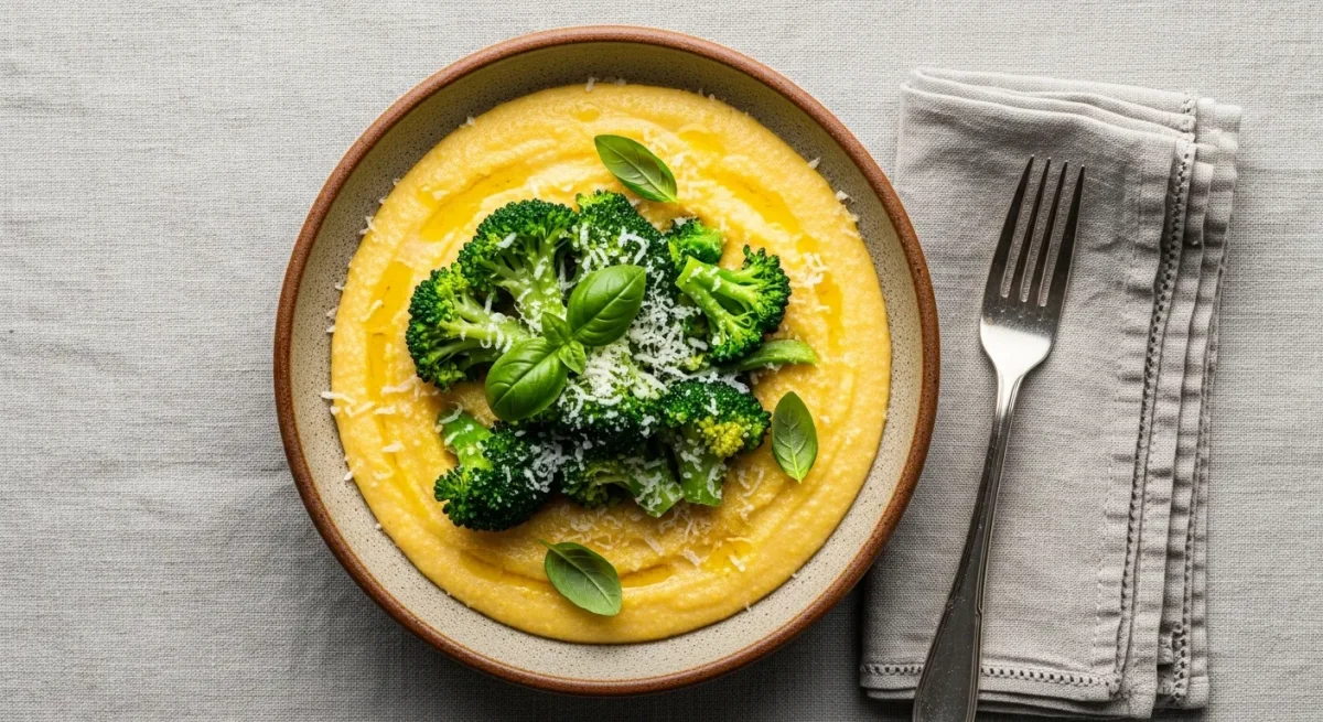 Polenta aux brocolis plat pour bébé : Recette facile