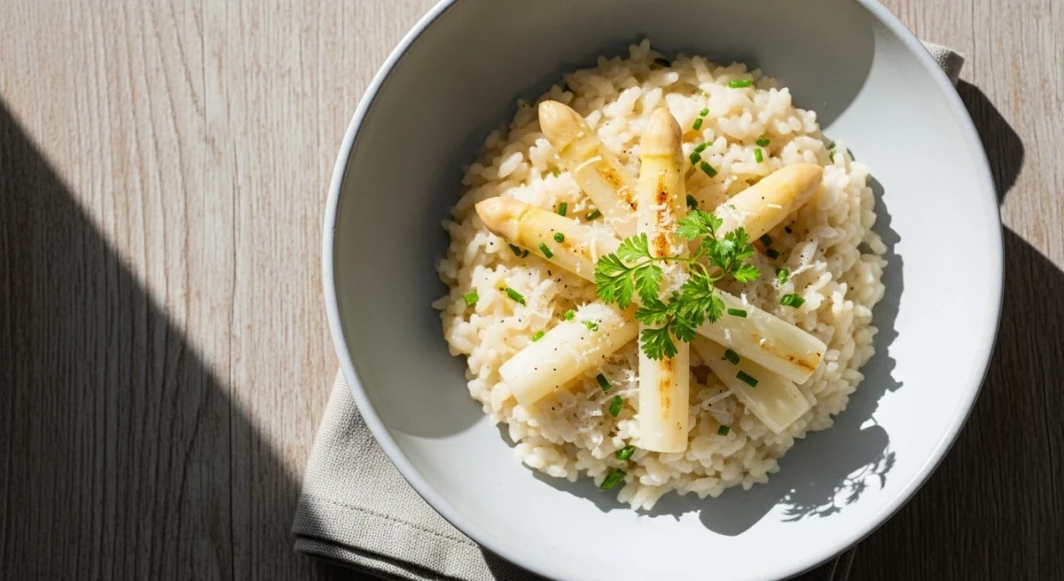 Risotto aux asperges blanches : Recette facile