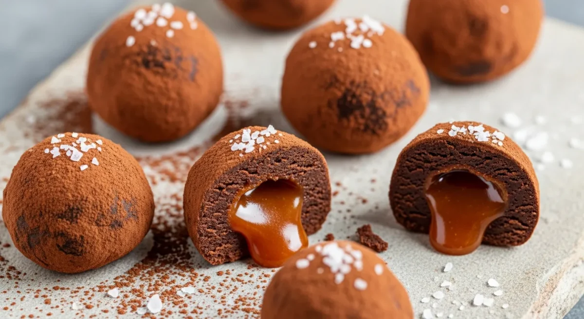 Truffes cacaotées au coeur caramel : Recette facile