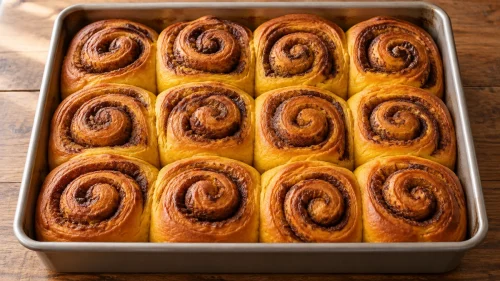 Brioche roulée au potimarron et à la cannelle